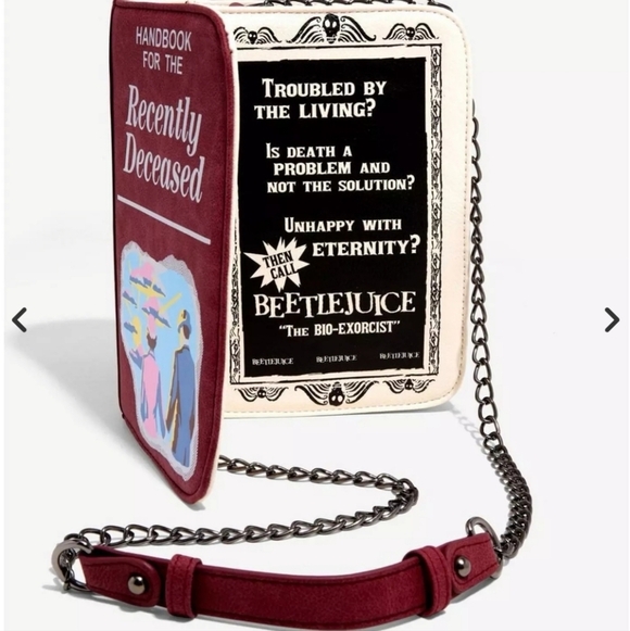 Beetlejuice Handbook For The Recently Deceased Crossbody Bag NWT - Picture 2 of 4